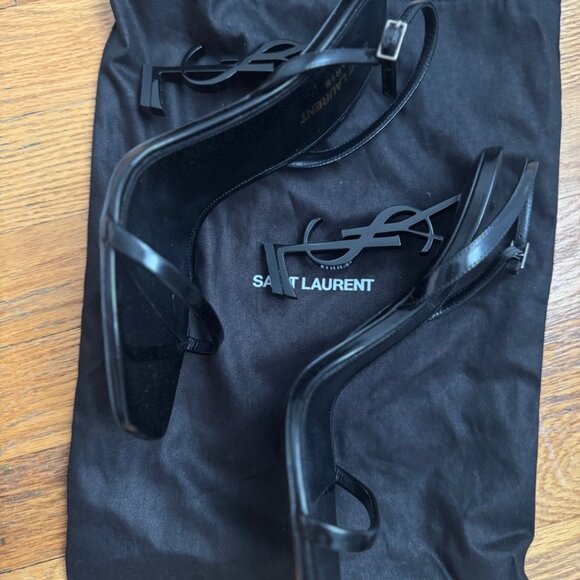 Saint Laurent Opyum Leather Sandals - Picture 4 of 6
